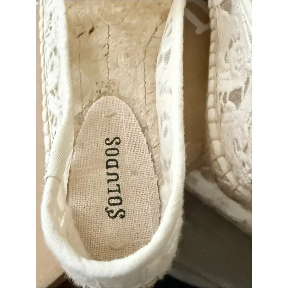 Soludos Ivory Slip On Espadrille Shoes Women’s 8